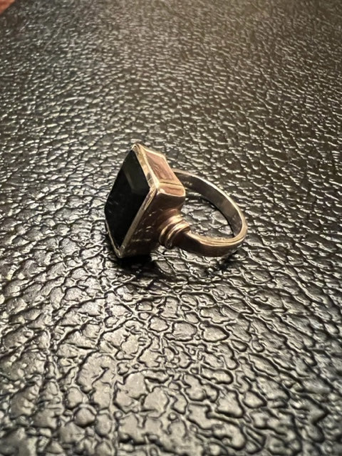 Black Onyx Rectangle ring